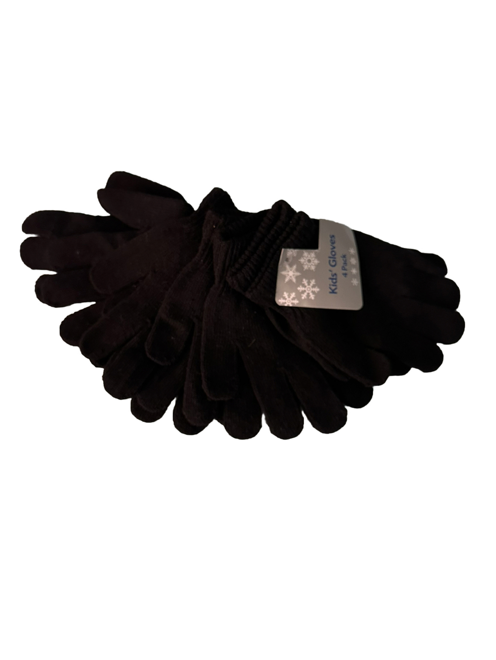 Kids 4 Pairs Black Winter Gloves 🧤 Black Warm Soft Cozy Winter Gloves